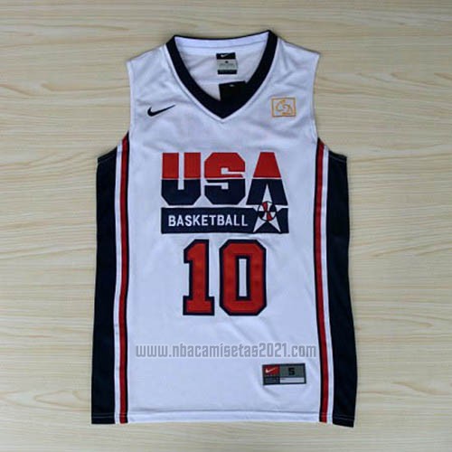 Camiseta USA 1992 Kobe Bryant #10 Blanco